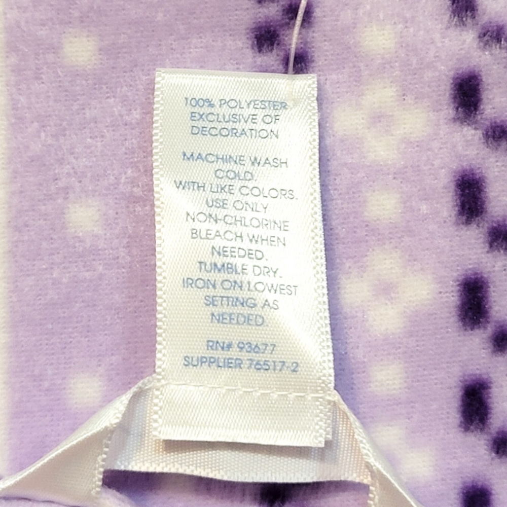 Adonna Purple and White Striped Fleece Long Sleeve Nightgown Women's Size 3X - Picture 8 of 10
